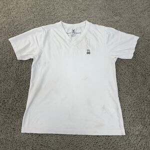 Psycho Bunny Shirt Boys Extra Large White Short Sleeve Cotton Casual Kids